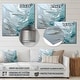 preview thumbnail 4 of 6, Designart "Silver Shimmer" Abstract Landscape Metal Large Print