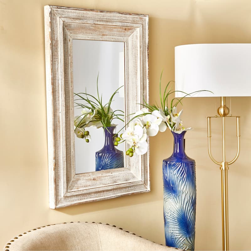 Sagebrook Home Decorative Wall Mirror with Wood Frame for Entryway, Bedroom, Living Room or Bathroom