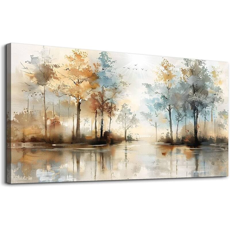 Wall Art Abstract Tree Painting Wall Artworks Hang Pictures - 20 x 40