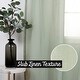 preview thumbnail 31 of 39, Aurora Home Textured Faux Linen Tie Top Curtain Panel Pair - 84" & 96"