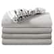 Bare Home 2-Pack Microfiber Fitted Bottom Sheets Deep Pocket - Split King - Light Grey