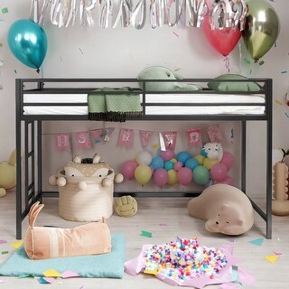 Twin Size Loft Bed With More Storage Space and Sturdy Construction