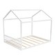 preview thumbnail 13 of 15, Queen Wooden House-shaped Kids Bed Frame with Headboard, Fun Design, Easy to Clean, Grey