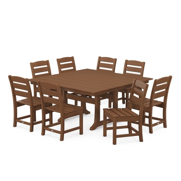‼️値下げオファー受付‼️BLACKフライデー①‼️買取直送便①‼️青手で古九谷産の皿‼️ POLYWOOD Lakeside 9-Piece Farmhouse Trestle Dining Set - Bed Bath