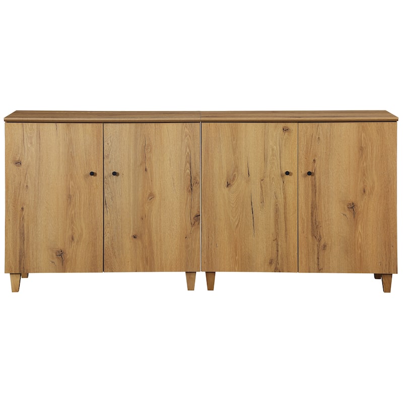 Buffet Cabinet with 3 Compartments for Dining Room, 32.4"H Sideboard