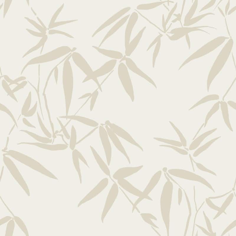 Origin Guadua Beige Bamboo Leaves Wallpaper - Beige