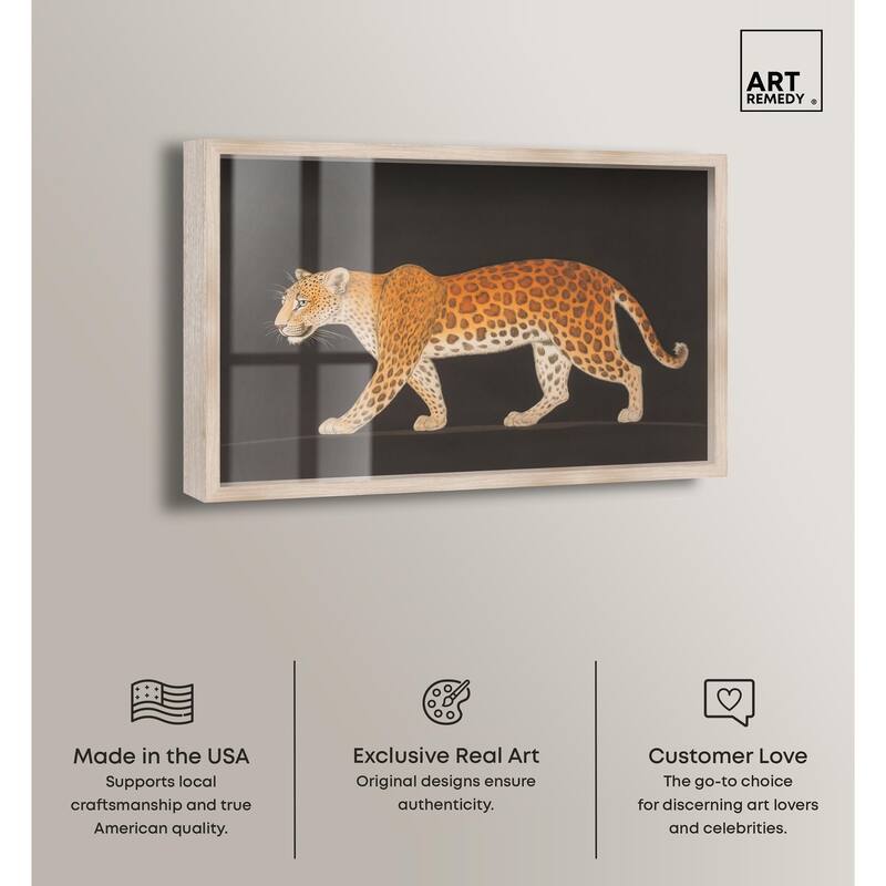 Golden Leopard Shadowbox by Art Remedy