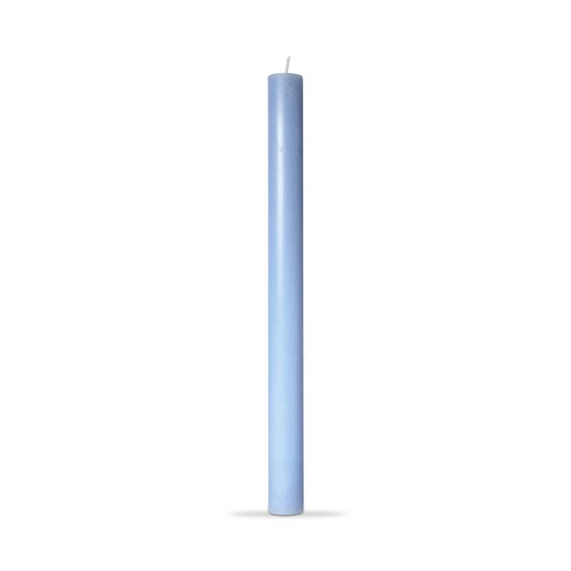 Color Studio 10" Straight Taper Unscented Smokeless Paraffin Wax Candle Blue, Burn Time 10 hrs. Set 12
