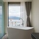 preview thumbnail 3 of 9, Mokleba 47"Full Immerse Freestanding Bathtub with Walk in Soaking Tub White