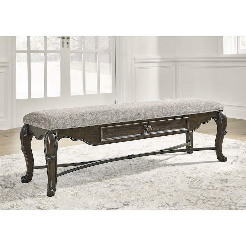 Signature Design by Ashley Maylee Dark Brown 63" Dining Bench - 63.25"W x 17.5"D x 20.25"H