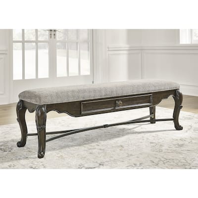Signature Design by Ashley Maylee Dark Brown 63" Dining Bench - 63.25"W x 17.5"D x 20.25"H