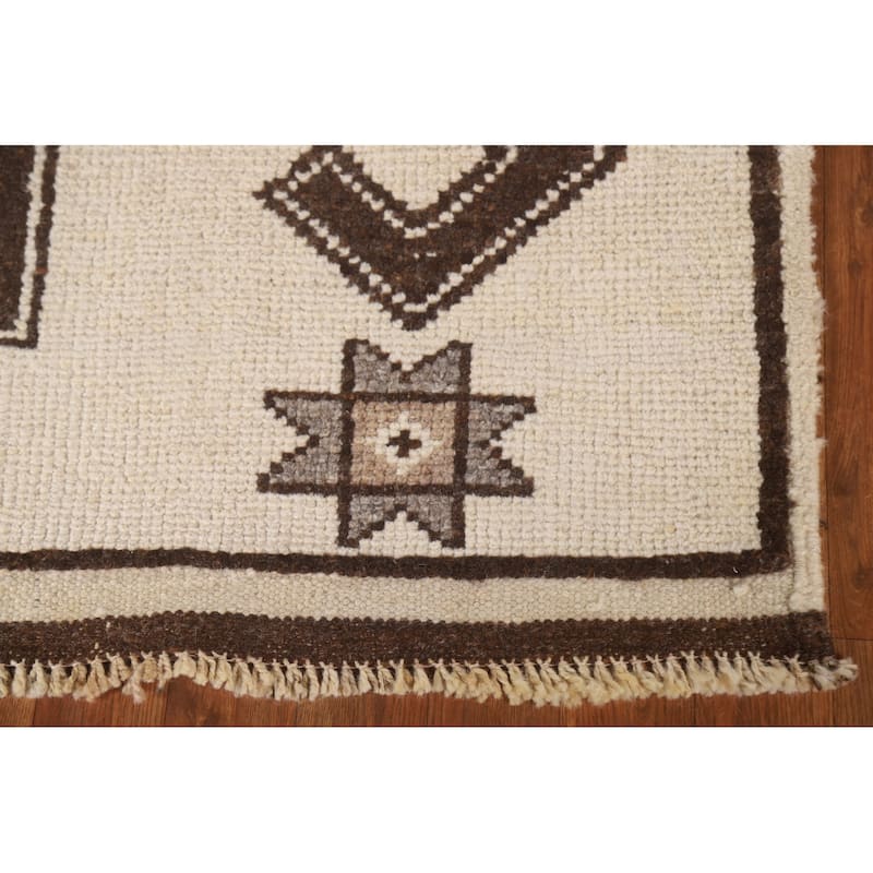 Anatolian Tribal Oriental Runner Rug Handmade Wool Carpet - 3'7"x 11'7"