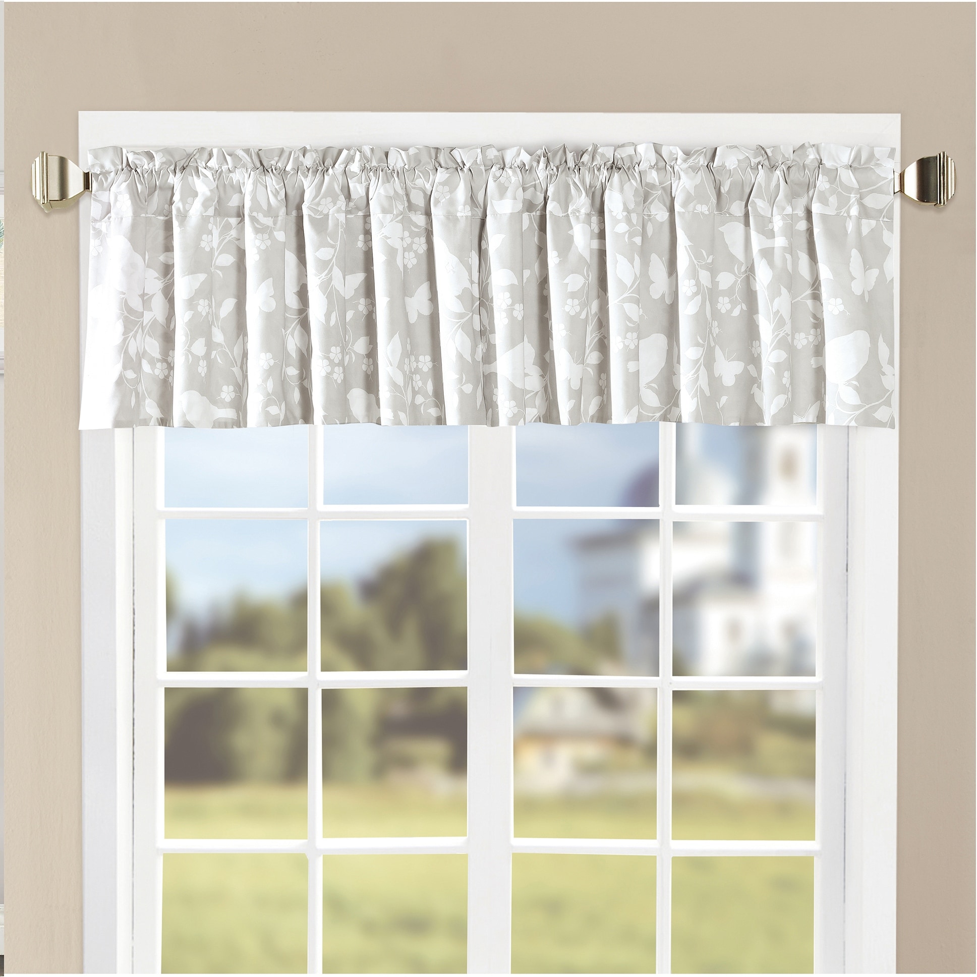 Serenta Printed Bird Song Valance - 60" x 18" - 60" x 18"