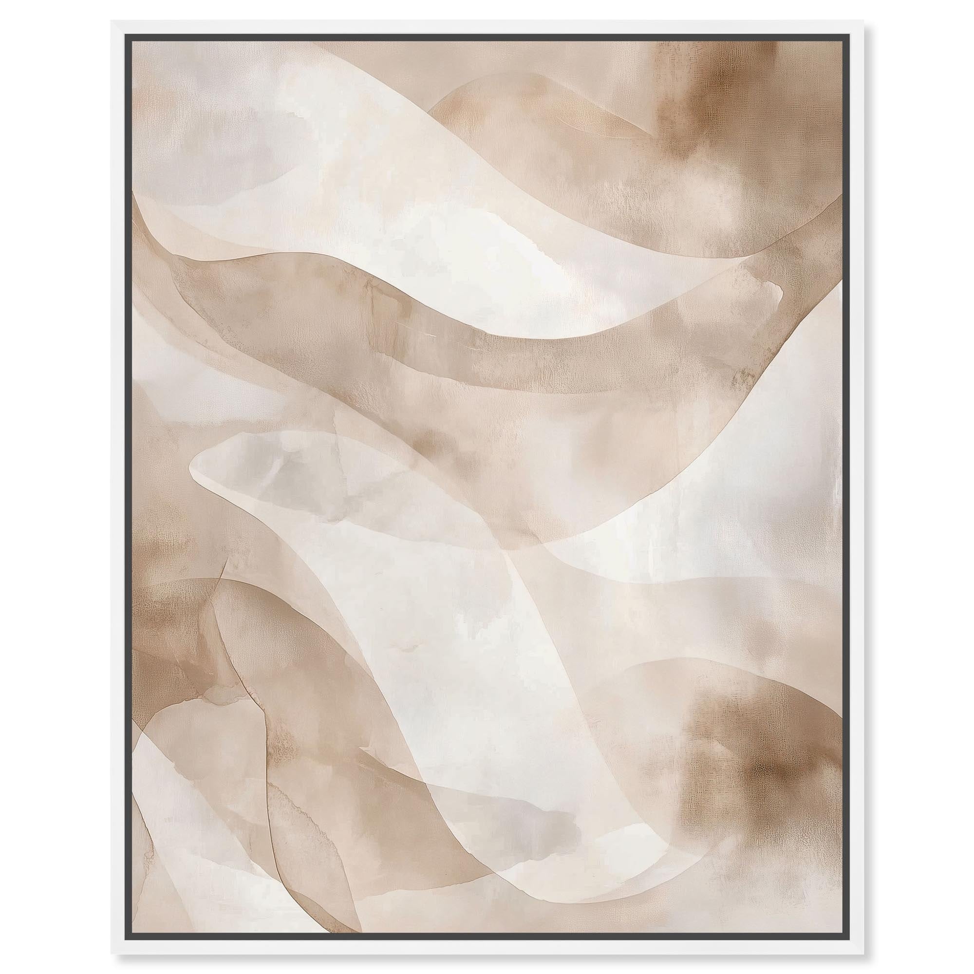 Desert Wind Minimalist Art Framed Canvas Print by Art Remedy