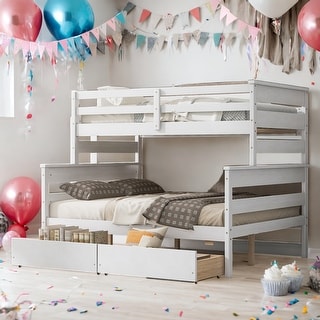 Elegant Twin over Full Bunk Bed with Ladder - Bed Bath & Beyond - 40543797