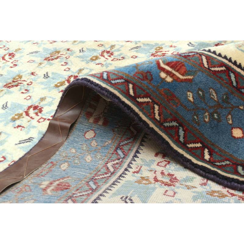 ECARPETGALLERY Hand-knotted Kayseri Vintage Cream Wool Rug - 5'5 x 7'7