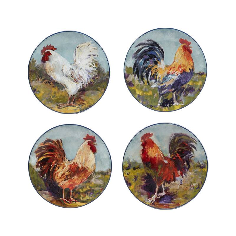 Certified International Rooster Meadow 16-Piece Dinnerware Set, Service for 4