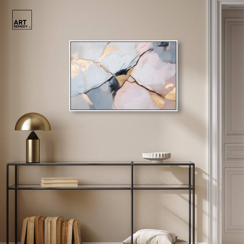 Gilded Veins Canvas by Art Remedy