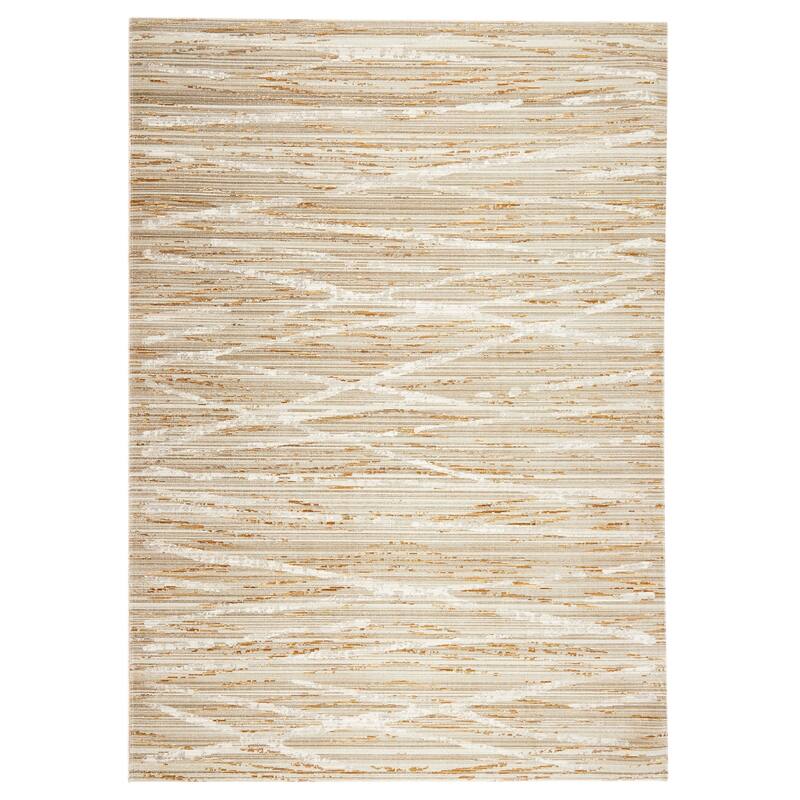 Terra by Obeetee Ava Modern Neutral Rug - Lavender/Ivory - 5' x 7'6"