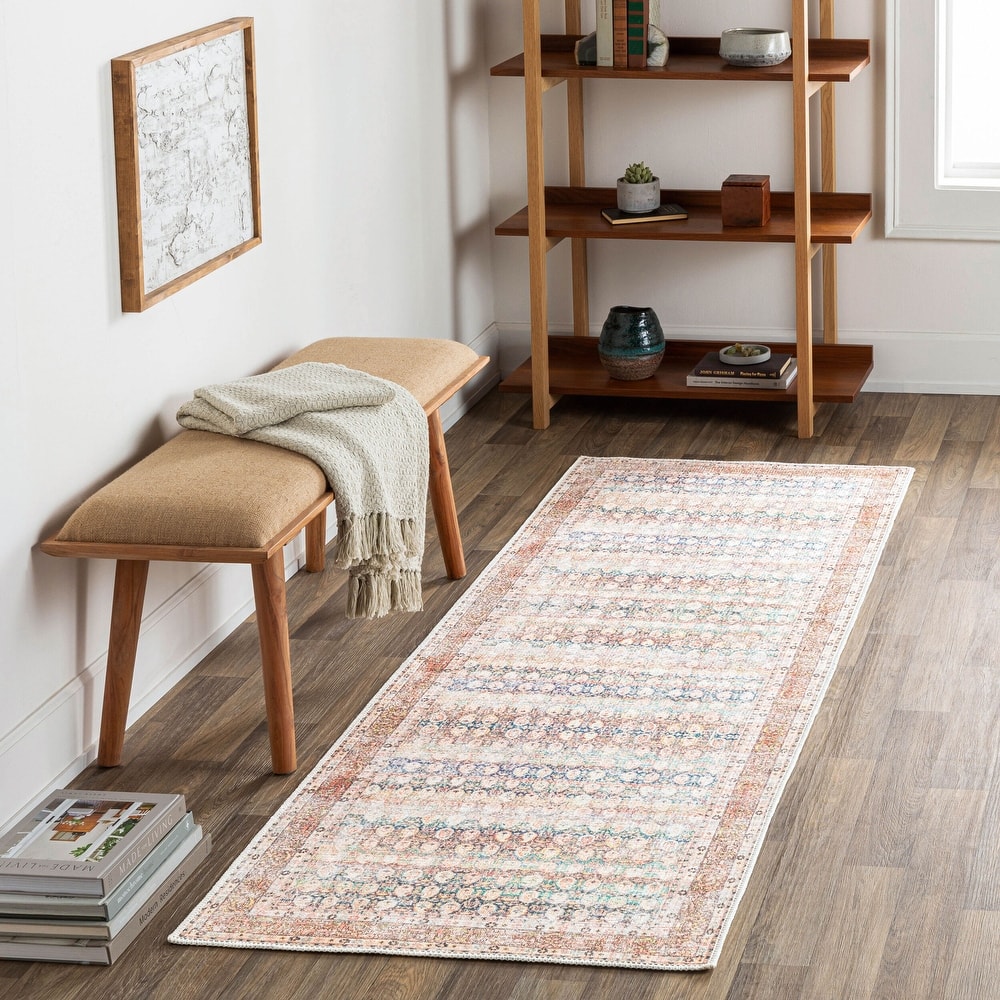 Livabliss Traditional Kemer Floral & Botanical Washable Area Rug