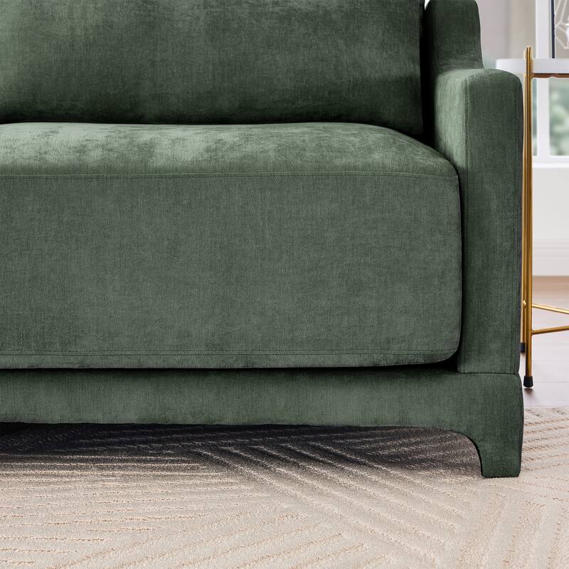 105.9″ Chenille 4-Seater Sofa with Wooden Base & High-Resilience Sponge