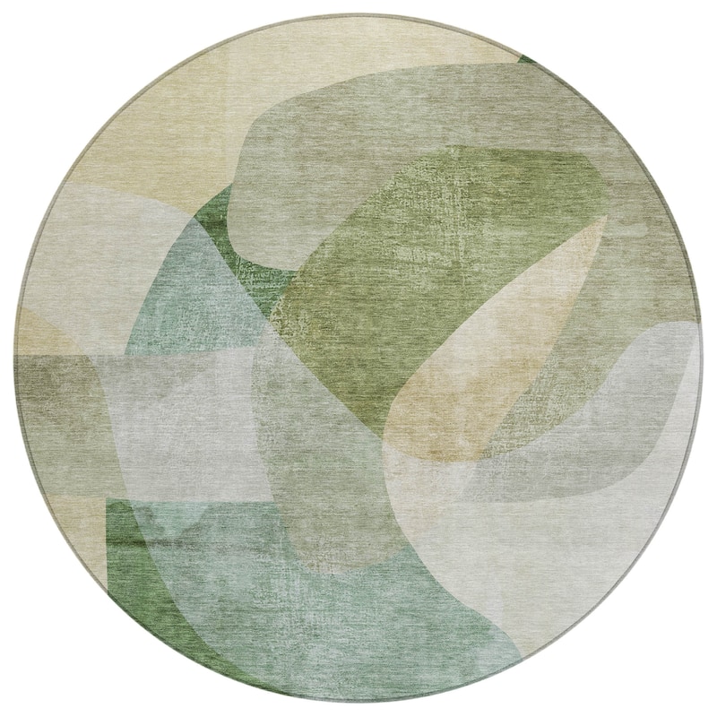 HomeRoots Abstract Transitional Rectangle Outdoor Rug