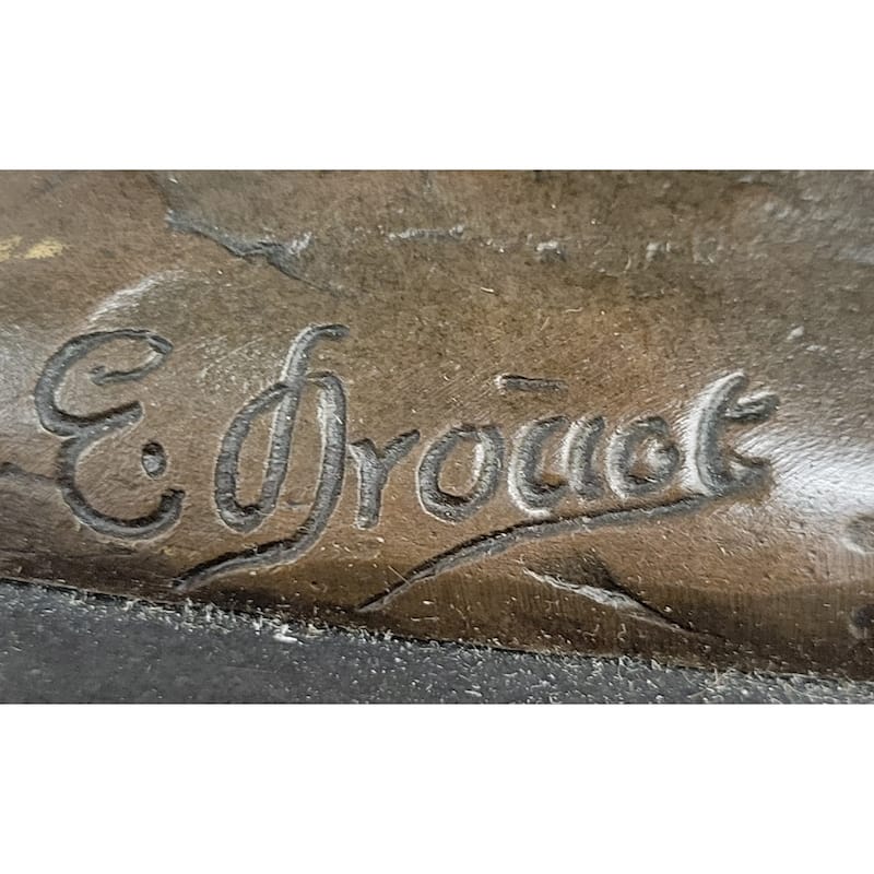 Femmes Fatales Bronze After Edouard Drouot Fencing Foil Sculpture Figurine