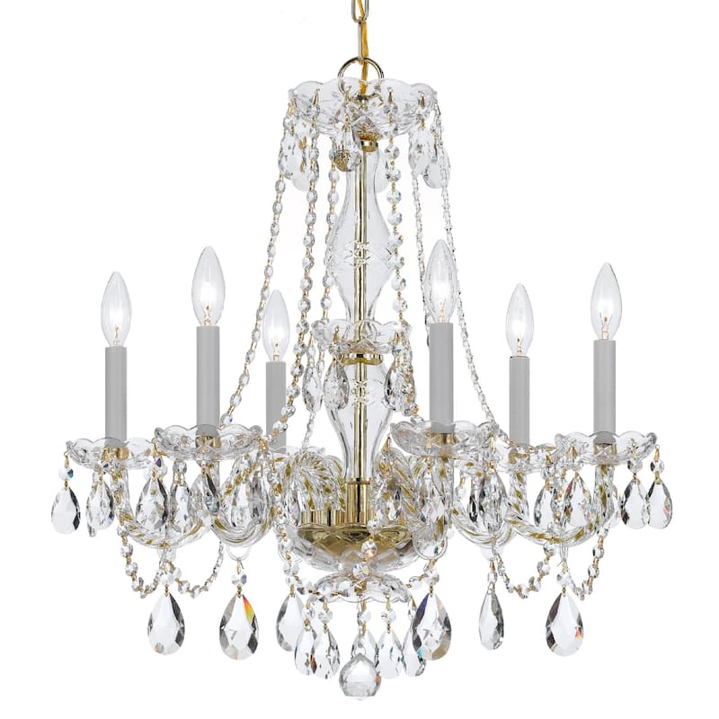 Crystorama Lighting Group 5086-CL-I Traditional Crystal 6 Light 23" - Polished Brass