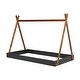 preview thumbnail 8 of 18, Wooden Twin Tent Floor Bed with Low Profile and Decorative Frame