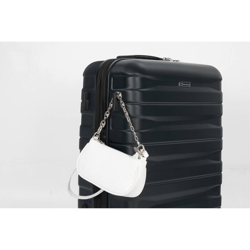 3 Piece Luggage Sets with Double Spinner Wheels and TSA Lock, Expandable Durable PC Hardside Lightweight Suitcase for Men Women