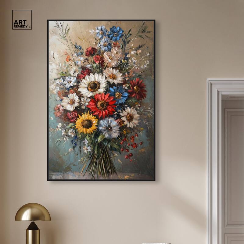 Symphony of Flowers I Canvas by Art Remedy