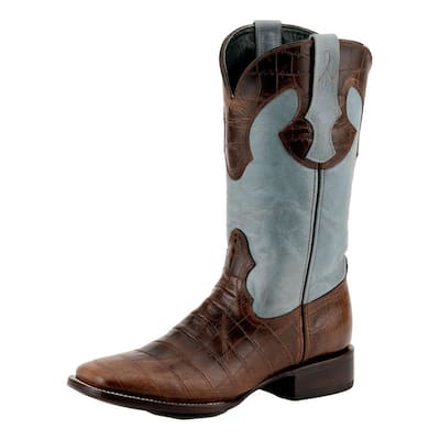 Ferrini Western Boots Mens Mustang Alligator Print Brown 40793-10