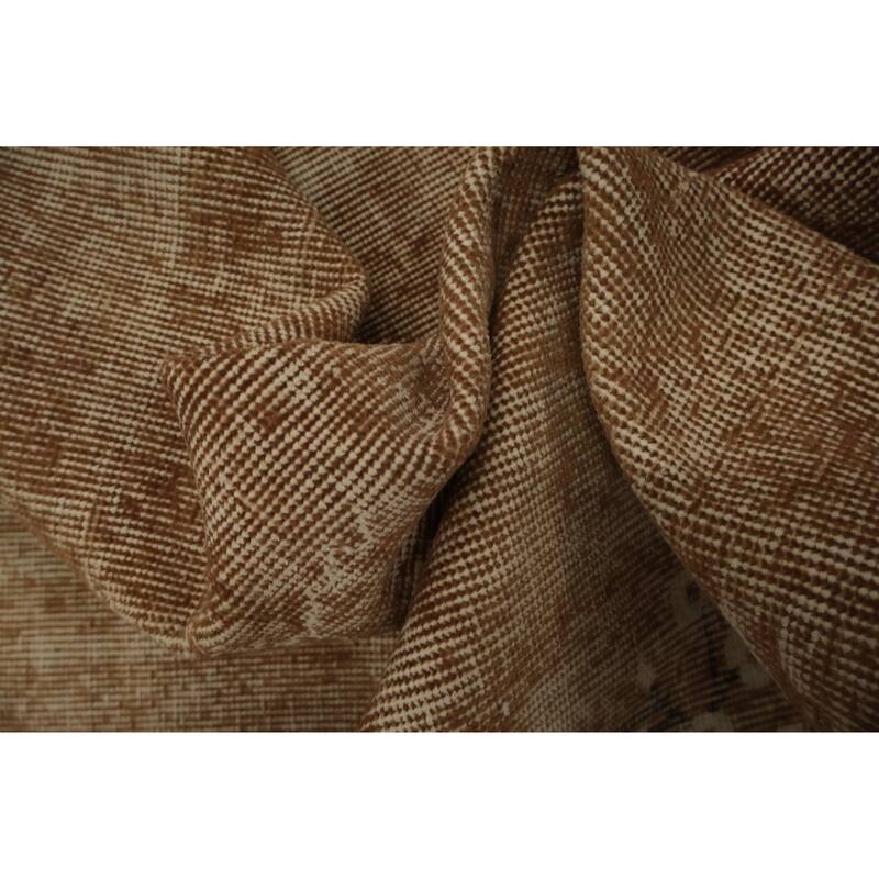 Hand Knotted Oriental 100% Wool Carpet Transitional Floral Brown Anatolian Area Rug - 9' 3'' X 5' 4''