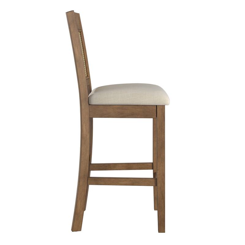 Plaga X-Back Cane Accent Counter Height Chair (Set of 2) by iNSPIRE Q Classic - Counter Height