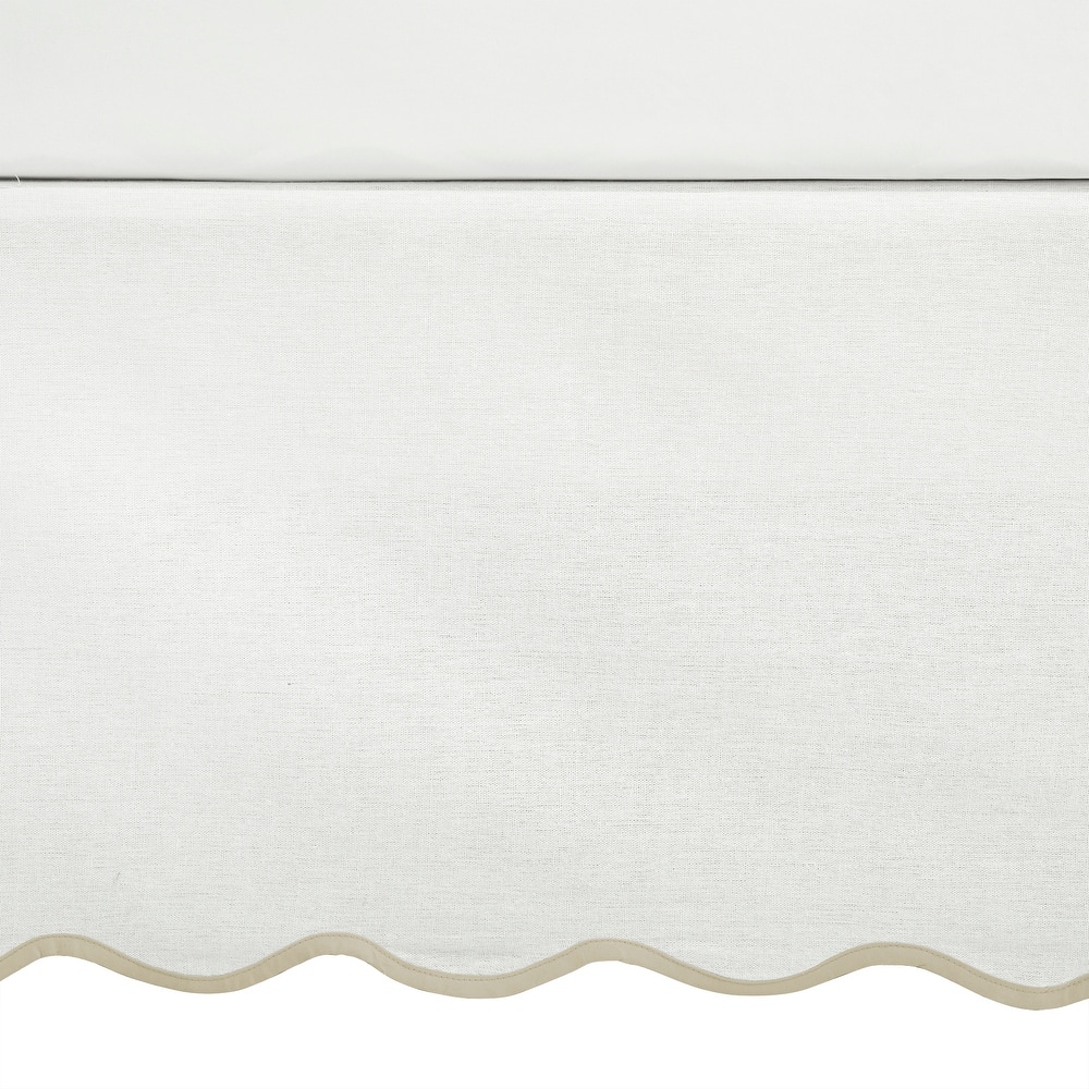Lush Decor Coastal Chic Scallop Edge Bed Skirt Single