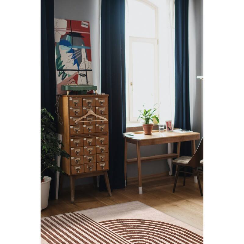 ECARPETGALLERY Hand-knotted Tangier Cream Wool Rug - 5'0 x 7'10