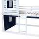 preview thumbnail 38 of 37, Full over Full Size House Bunk Bed With Tent And Under Bed Space for Bedroom