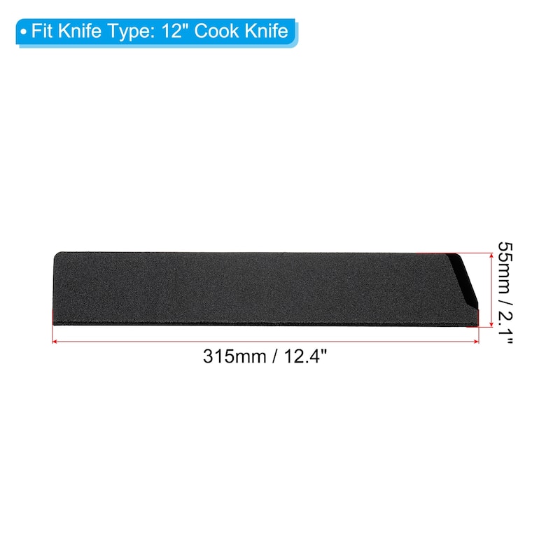 ABS Knife Cover Sleeves Edge Guard Blade Protector - Black 1 Pcs - 12" Cook Knife