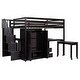 preview thumbnail 29 of 55, Full Loft Bed with Stairs, Built-in Desk & 5-in-1 Storage