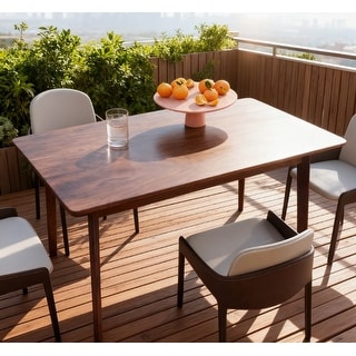 GDFStudio - Oliver Mid-Century Modern Rectangular Dining Table(Only table) - Rectangle