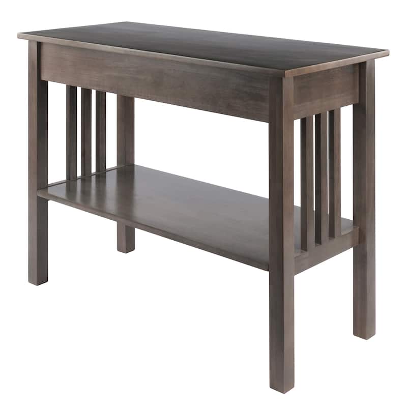 Stafford Console Hall Table, Oyster Gray - 40 x 17.87 x 29.92 inches