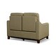 preview thumbnail 9 of 9, Forte 57" Genuine Leather Round Arm Reclining Loveseat