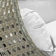 preview thumbnail 82 of 128, LeisureMod Modern 2-Person Egg Hanging Swing Chair with Beige Wicker, Oxford Fabric Cover, Patio Hammock Lounger and Cushions