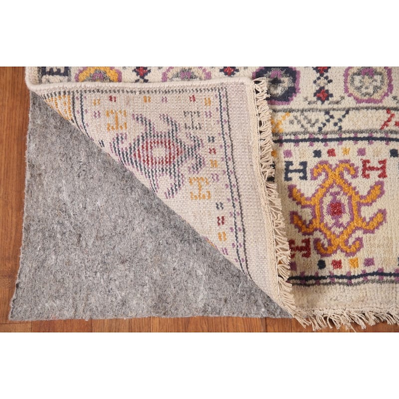 Tribal Geometric Khotan Runner Rug Handmade Wool Carpet - 2'6"x 8'0"