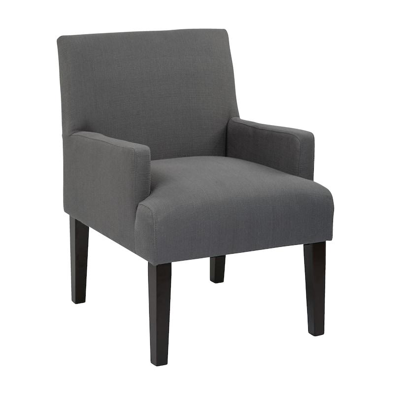 OSP Home Furnishings Main Street Accent Chair in Woven Fabric - Charcoal