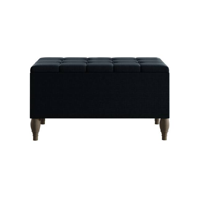 CraftPorch 2 Piece Bedroom Set in Transitional Linen Button Tufted Upholstered Bed