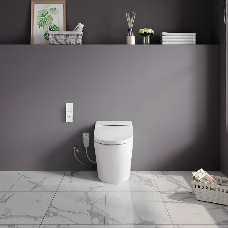 Ove Ella Dual-Flush Smart Bidet Toilet with Built-in Tank - White