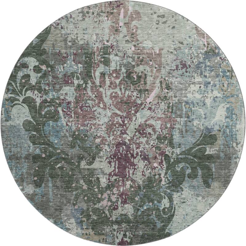 Premium Washable Super Soft Traditional Damask Mayfield Rug
