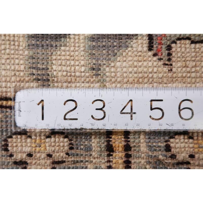 Hand Knotted Oriental 100% Wool Carpet Transitional All-Over Greys & Charcoal Oushak Area Rug - 13' 9'' X 10' 1''