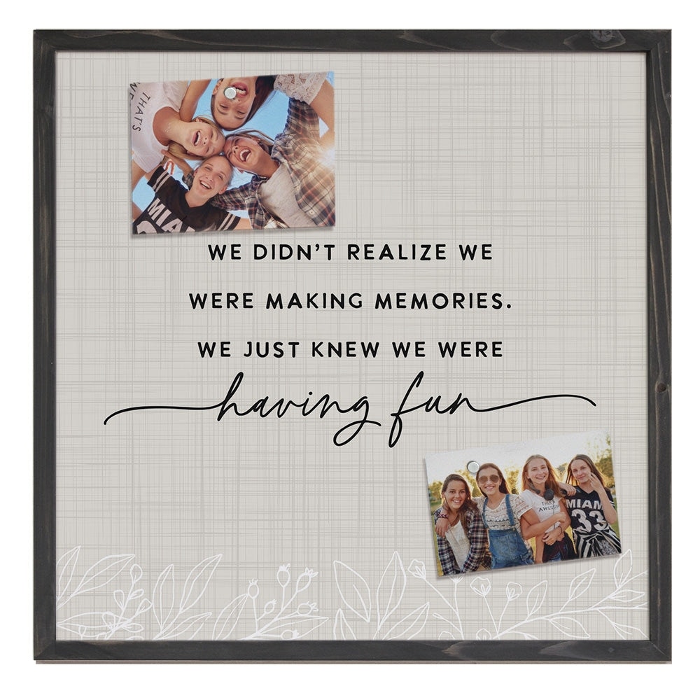 Sincere Surroundings Framed Magnetic Message Board Having Fun